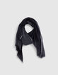 Men&rsquo;s navy double-sided scarf-1