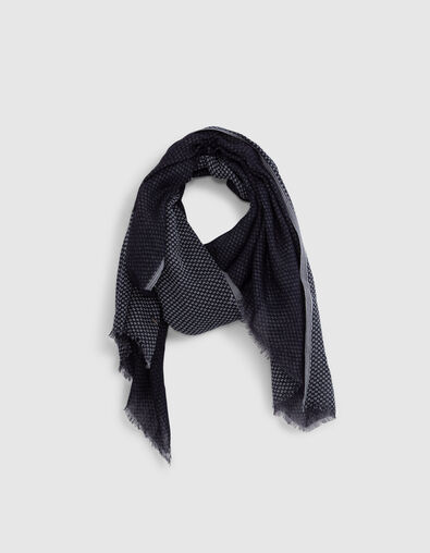 Men&rsquo;s navy double-sided scarf - IKKS