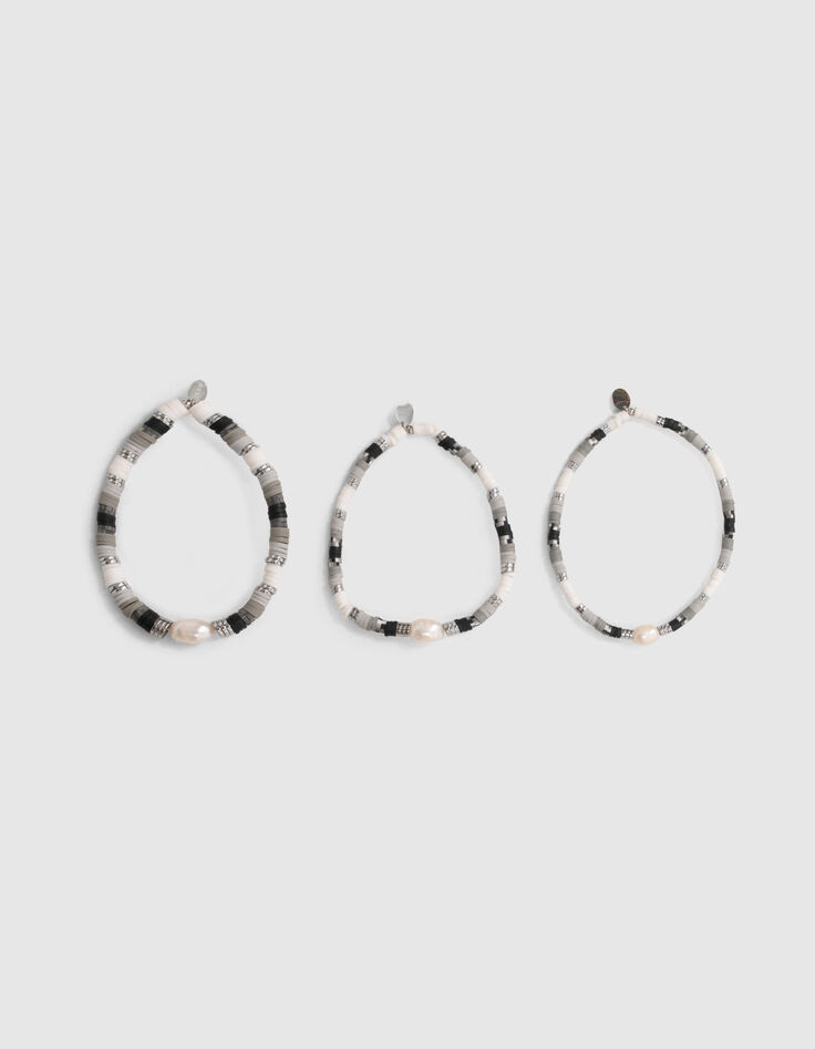 Armbanden zilverkleurig, wit, grijs, zwart Dames -4