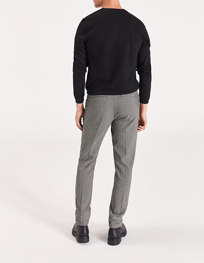 Zwarte CROPPED broek pied-de-poule Heren-3