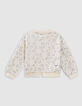 Sweat écru lettres métallisées TAMAGOTCHI x IKKS fille-3