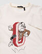 Camiseta crudo algodón perro-jugador de rugby niño-2