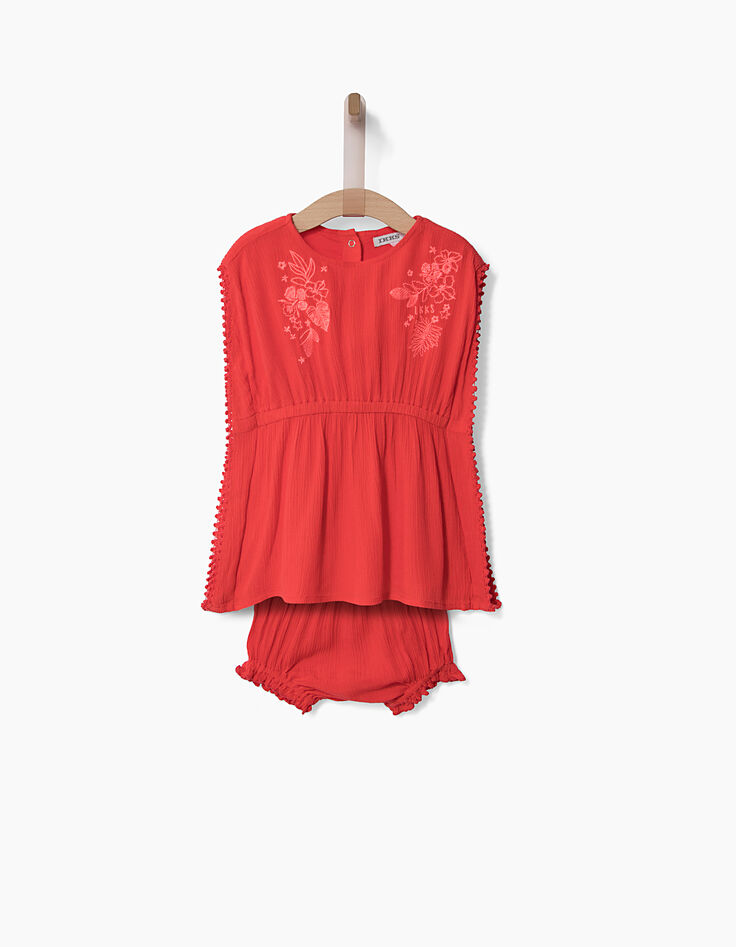 Ensemble rouge bébé fille-1
