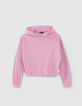 Girls’ violet waffle hoodie-1