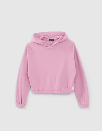 Girls’ violet waffle hoodie - IKKS
