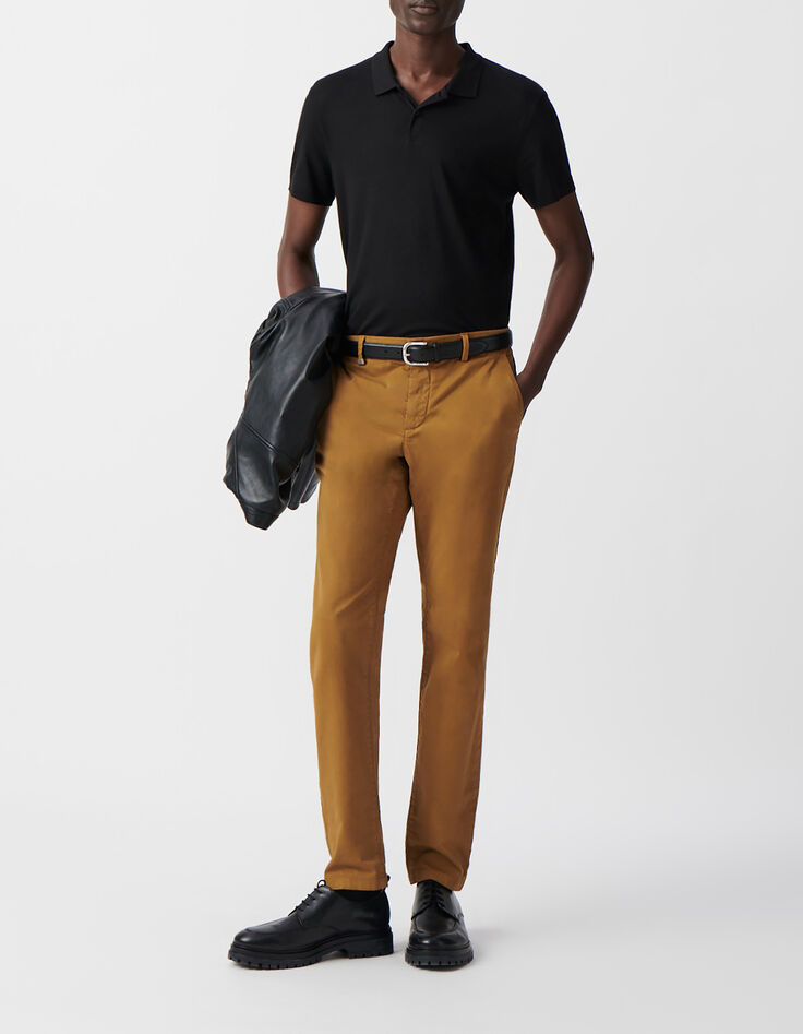 SLIM-Herrenchinohose, safran-1