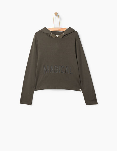 Camiseta caqui niña - IKKS