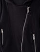 Zwart vest honingraattricot bikerstijl meisjes -4