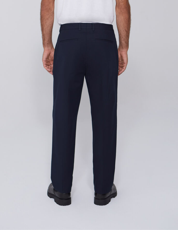 Men’s navy upcycled REGULAR chino trousers-3