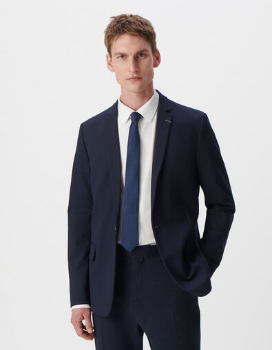 Marine SLIM blazer milanotricot Heren - IKKS