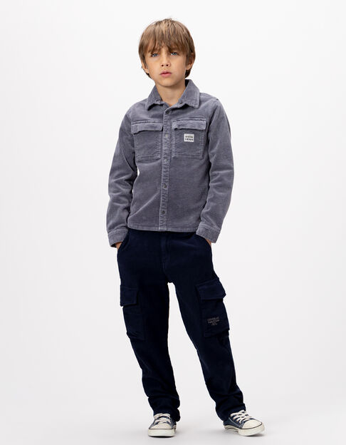 Boys’ navy cargo-style straight trousers - IKKS