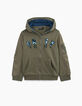 Boys’ khaki ARTY ARMY cardigan -1