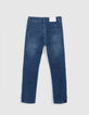 Jean SLIM bleu ultra-résistant print et embossage garçon-3