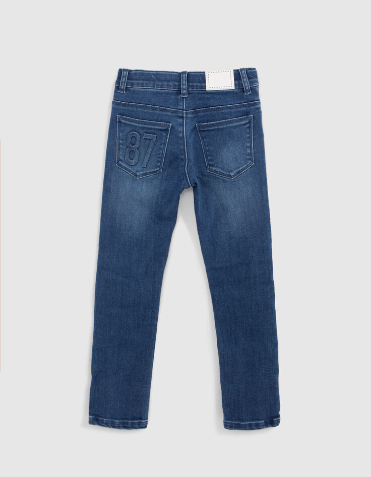 Jean SLIM bleu ultra-résistant print et embossage garçon-3