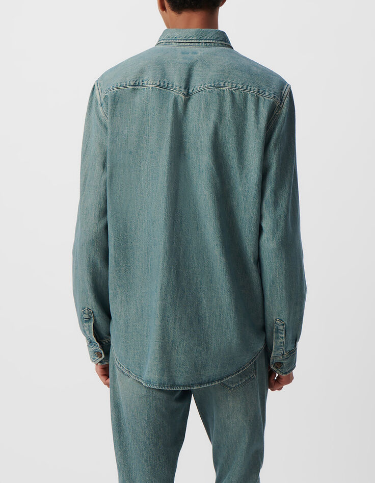 Sobrecamisa vaquera REGULAR azul gris&aacute;ceo hombre-3