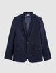 Veste de costume SLIM marine maille Milano Homme-9