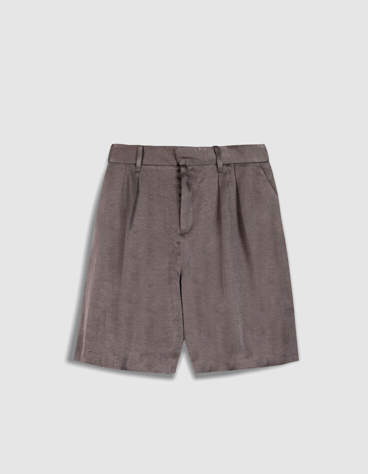 Bermudas entalladas de mujer en mezcla de Lyocell&reg; gris-6