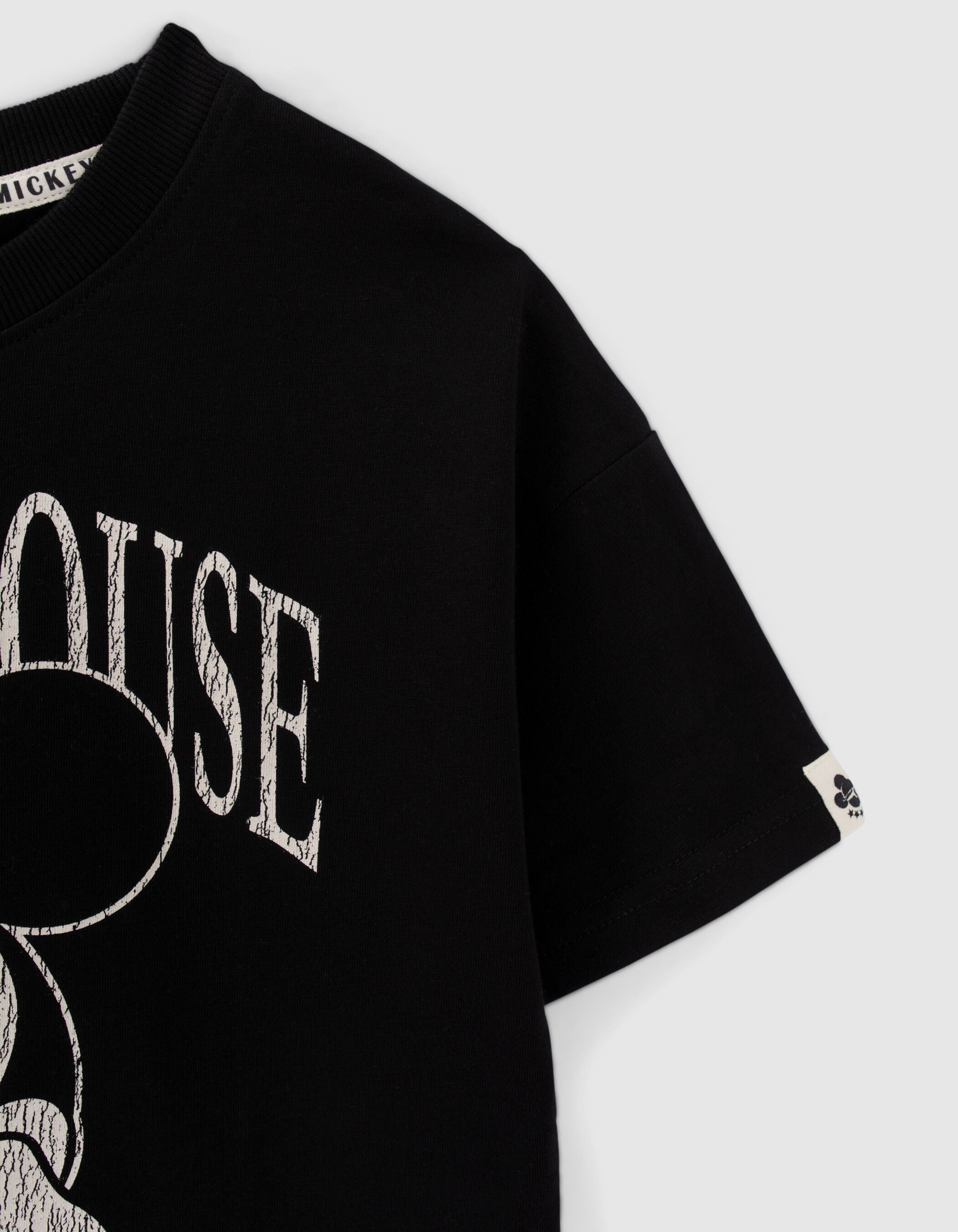 Schwarzes M dchen T Shirt mit Micky Motiv IKKS MICKEY