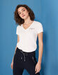Tee-shirt blanc cassé à message I.Code-1