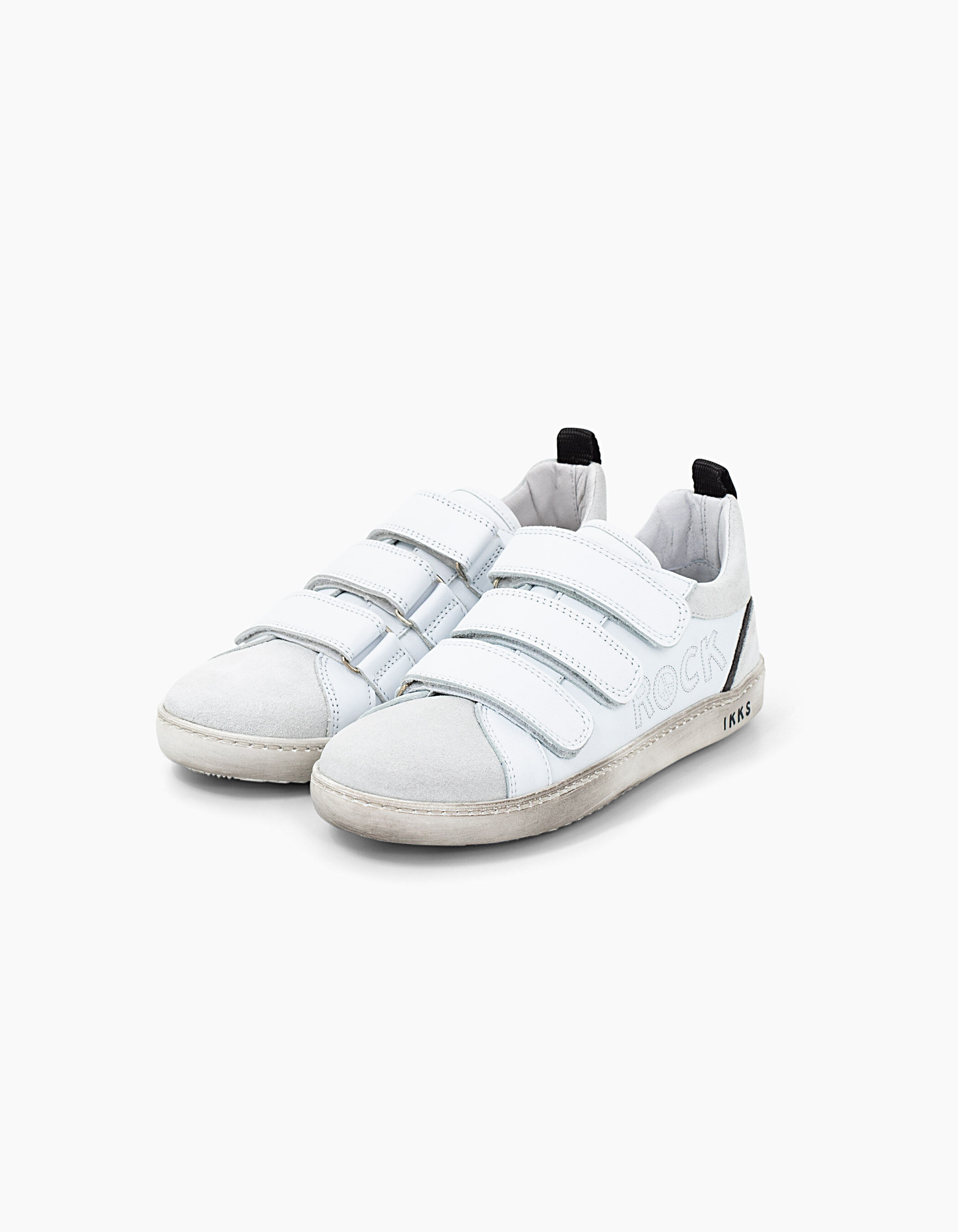 Leather sales velcro trainers