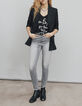 Grijze slim jeans high waist 7/8 sculpt up dames-1