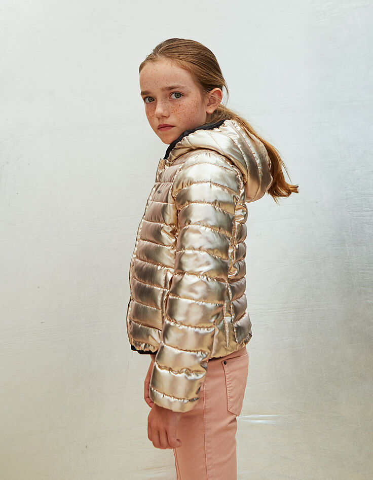 Chaqueta acolchada oro niña-1