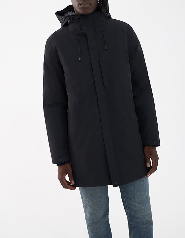 Parka noire mate WATERPROOF BREATHABLE Homme-2