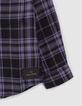 Camisa violeta mix cuadros niño-4