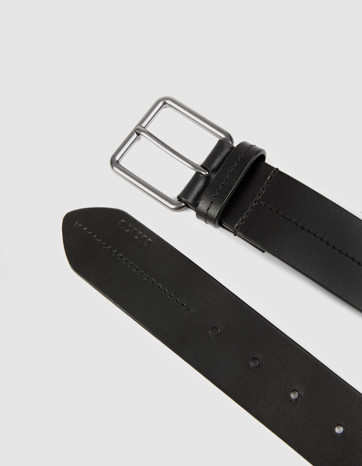 Ceinture noire cuir Homme-3