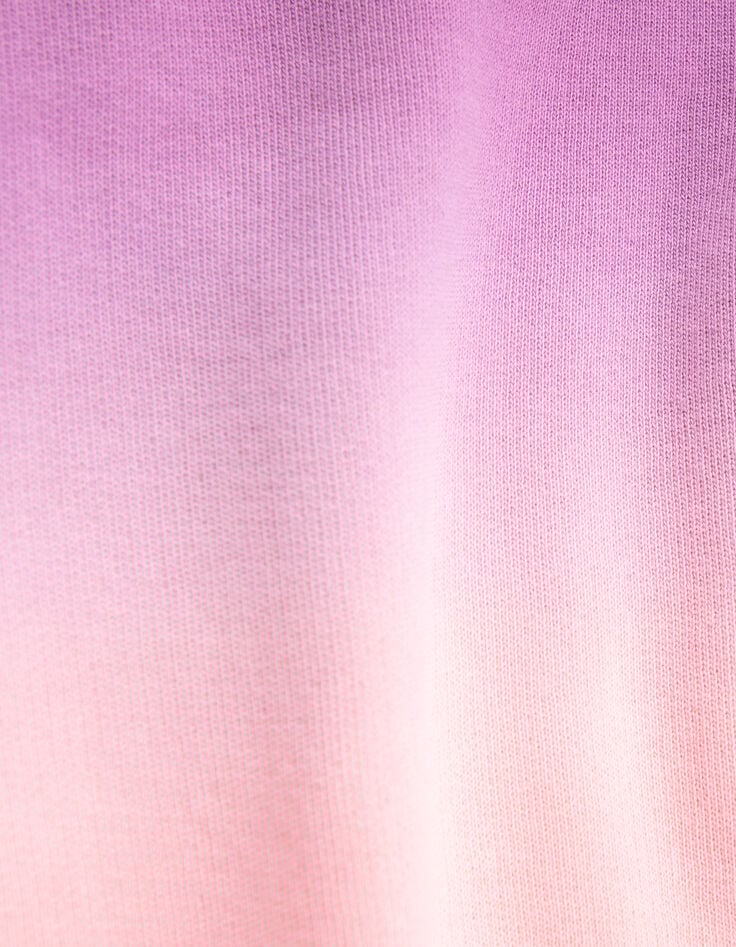 Sweat rose molleton effet deep dye fille-9 Sweat rose molleton effet deep dye fille-9