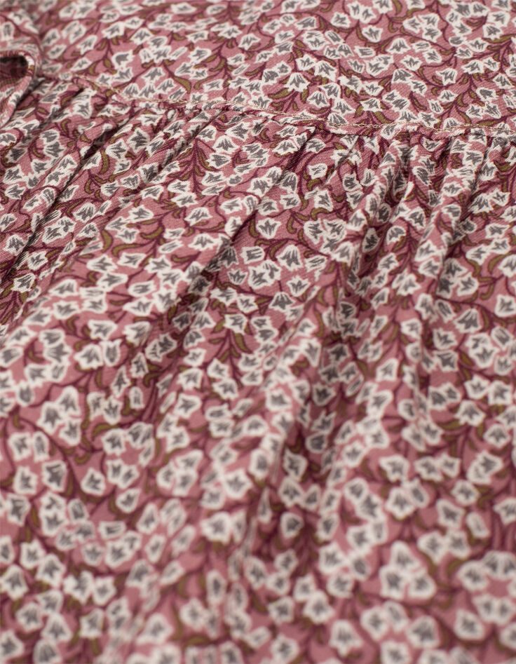 Girls&rsquo; rosewood blurry floral print blouse-6