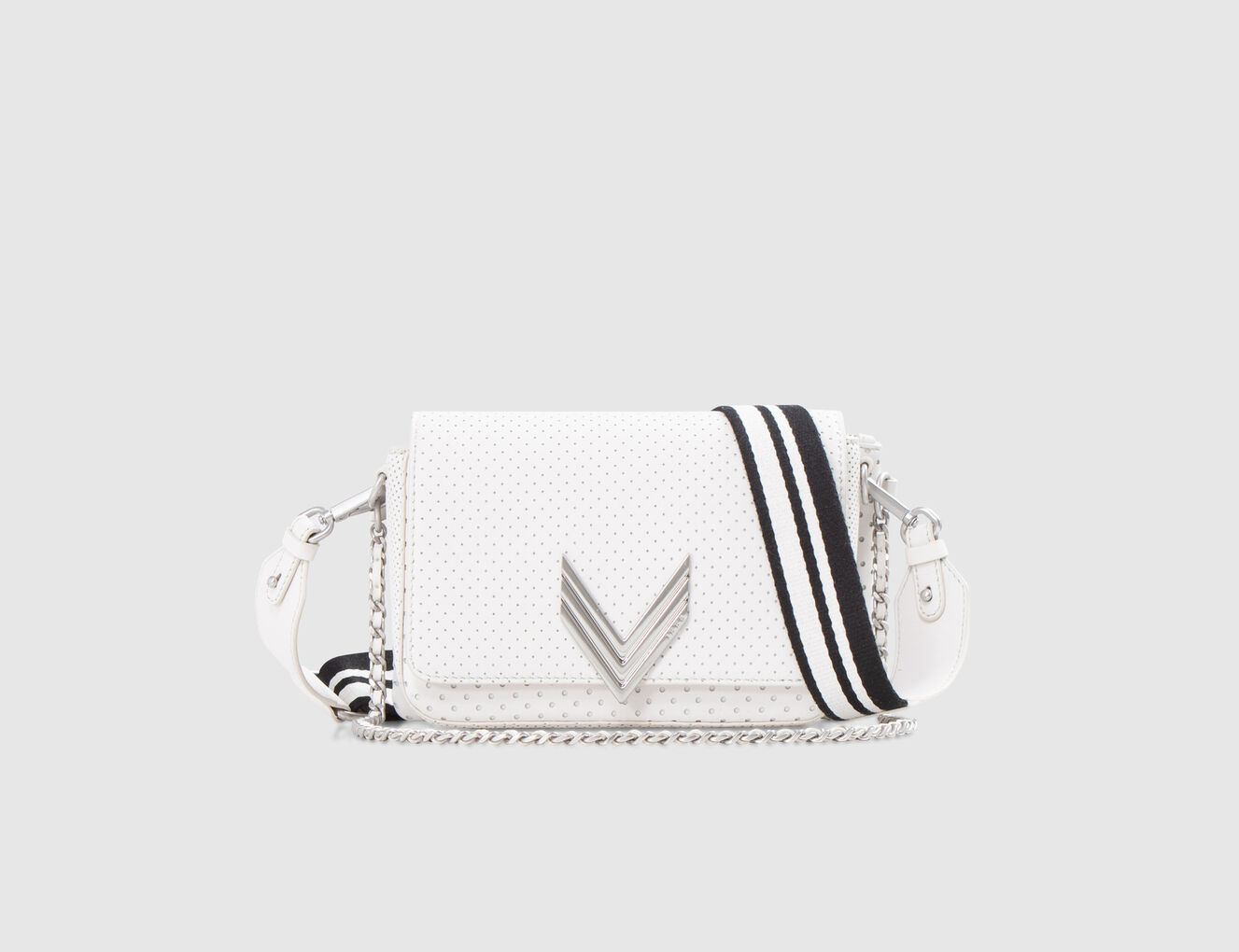 The 111 KINGSTON Women's white perforated leather bag - IKKS-1