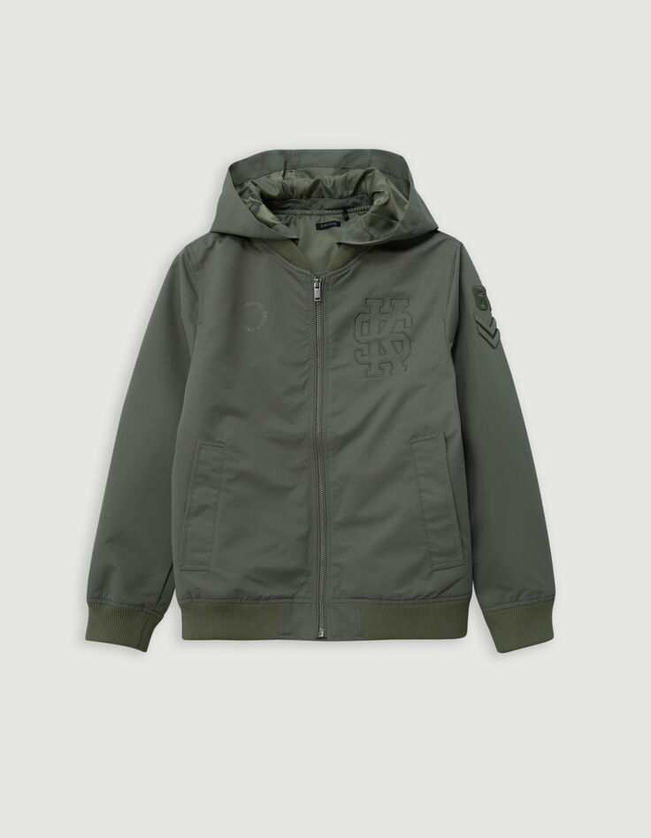 Bomber kaki détails broderies devant dos garçon-5