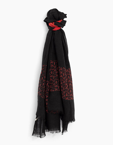 Chèche en laine imprimé logo femme - IKKS