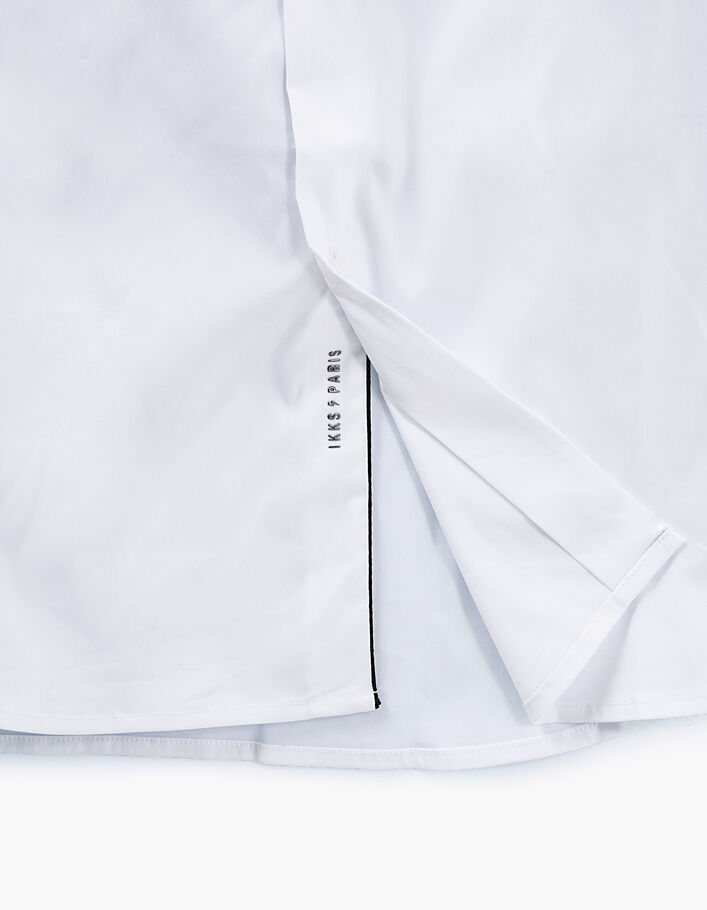Weißes SLIM-Herrenhemd mit Umschlagmanschette - IKKS