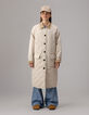 Beige trenchcoat fluwelen kraag meisjes-1