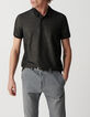Men&rsquo;s grey SEAWOOL&reg; semi-plain knit polo shirt-2