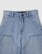 Charpentier spirit blue denim Bermuda shorts for boy-2