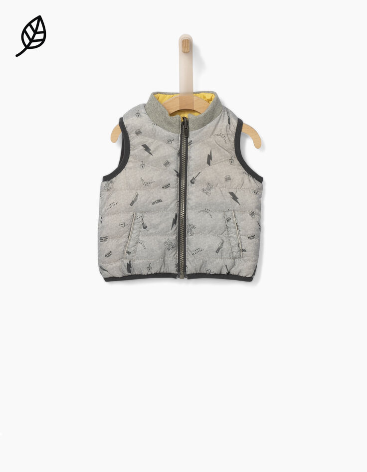 Baby boys' reversible sleeveless jacket -1