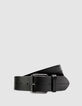 Ceinture noire cuir Homme-1