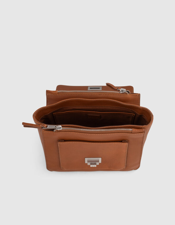 Sac The Pilot camel cuir Femme-6