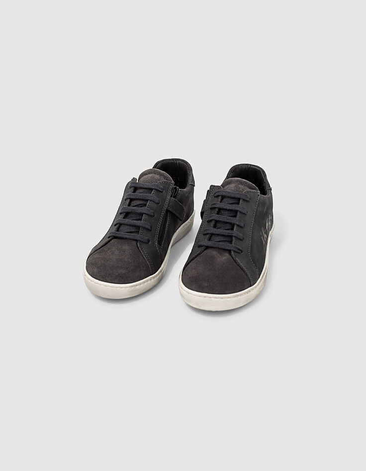 Boys’ dark grey suede trainers-3