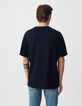 Men’s navy pure wool knit T-shirt-3