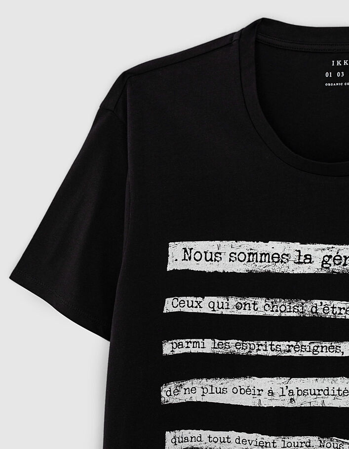 Zwart T-shirt Manifesto 1440 Leather Story Heren-3