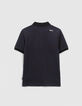 Polo azul marino jacquard palmeras ni&ntilde;o-2