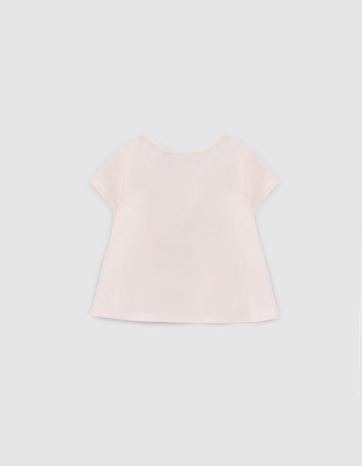 Roze T-shirt biokatoen opdruk sandalen babymeisjes - IKKS