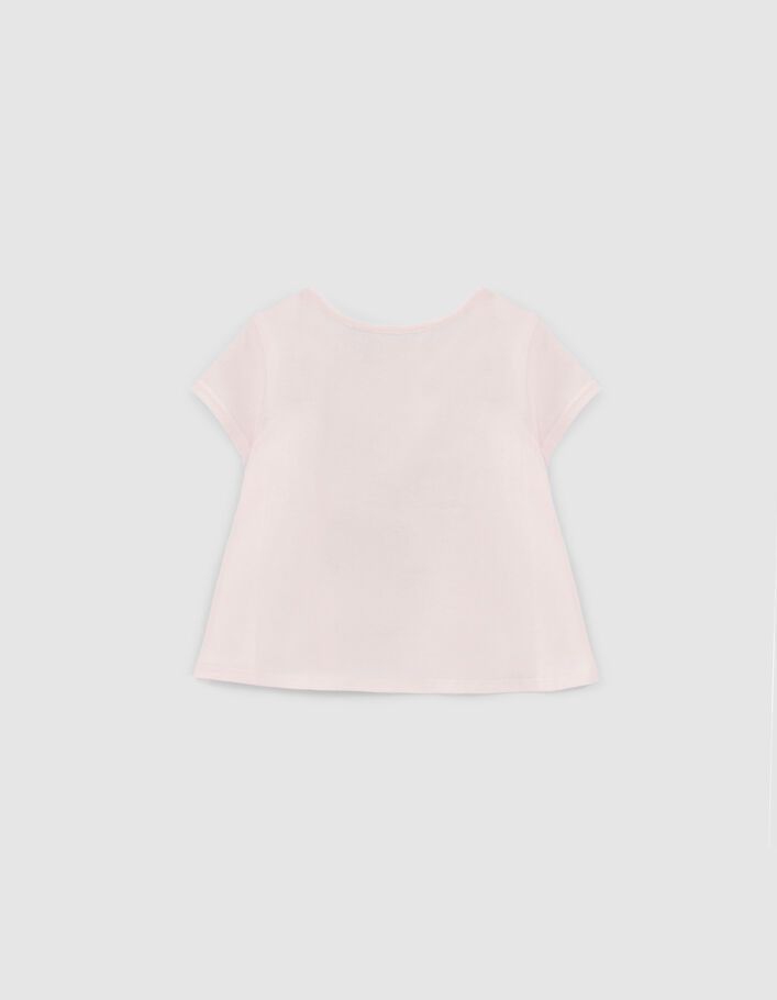 Camiseta rosa algodón ecológico sandalias bebé niña - IKKS