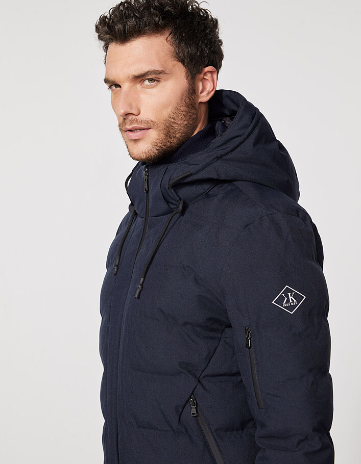 Men’s navy Urban Lab long padded jacket - IKKS