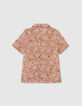 Chemise caramel imprim&eacute; ethnique gar&ccedil;on-2