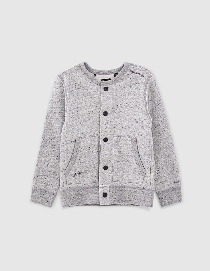 Grijs jeansvest met kap jongens -2 Grijs jeansvest met kap jongens -2